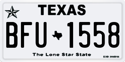TX license plate BFU1558