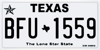 TX license plate BFU1559