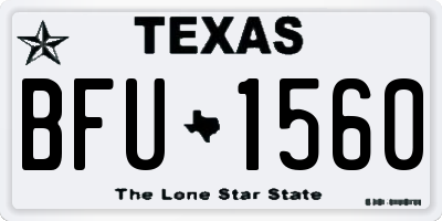 TX license plate BFU1560