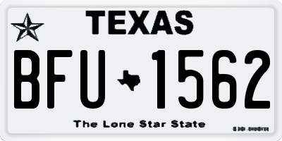 TX license plate BFU1562