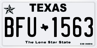 TX license plate BFU1563