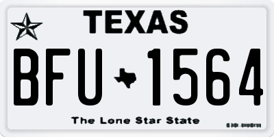TX license plate BFU1564