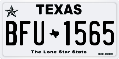 TX license plate BFU1565