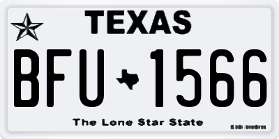 TX license plate BFU1566