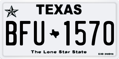 TX license plate BFU1570