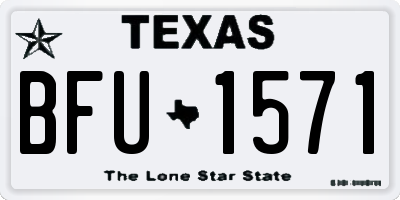 TX license plate BFU1571