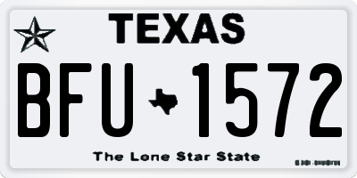 TX license plate BFU1572