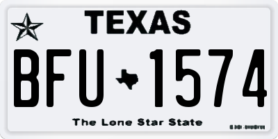TX license plate BFU1574