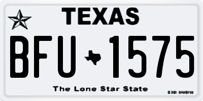 TX license plate BFU1575