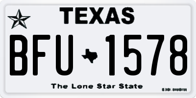 TX license plate BFU1578