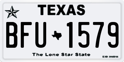 TX license plate BFU1579