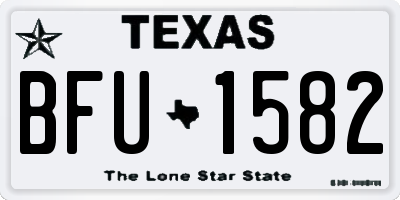 TX license plate BFU1582