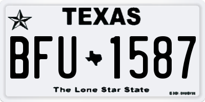 TX license plate BFU1587