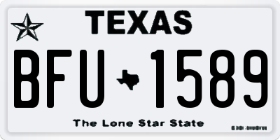 TX license plate BFU1589