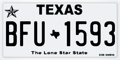 TX license plate BFU1593