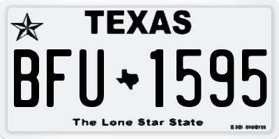 TX license plate BFU1595