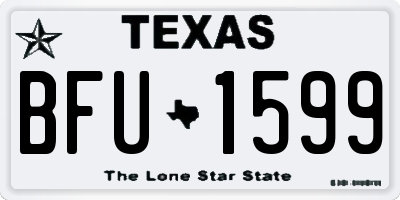 TX license plate BFU1599