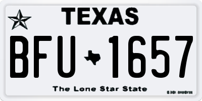TX license plate BFU1657