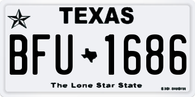 TX license plate BFU1686