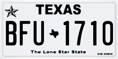 TX license plate BFU1710