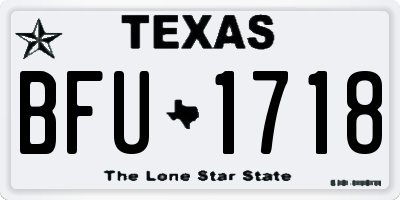 TX license plate BFU1718