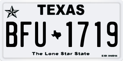 TX license plate BFU1719