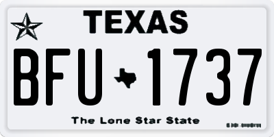 TX license plate BFU1737