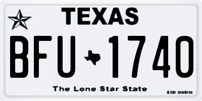 TX license plate BFU1740