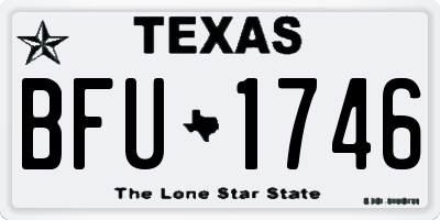TX license plate BFU1746