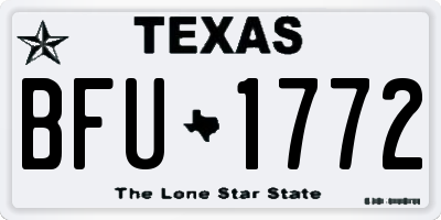 TX license plate BFU1772