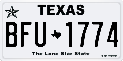 TX license plate BFU1774