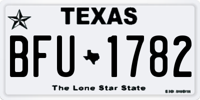 TX license plate BFU1782