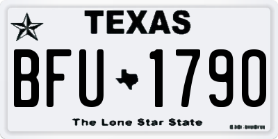 TX license plate BFU1790