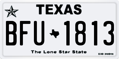 TX license plate BFU1813