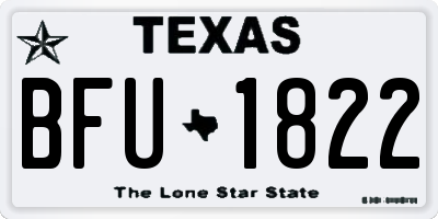 TX license plate BFU1822