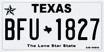 TX license plate BFU1827