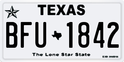 TX license plate BFU1842