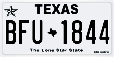 TX license plate BFU1844