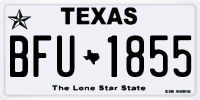 TX license plate BFU1855