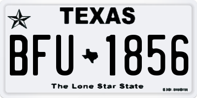 TX license plate BFU1856