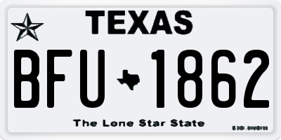 TX license plate BFU1862