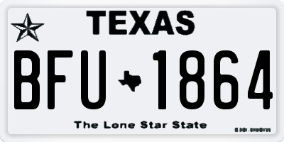 TX license plate BFU1864