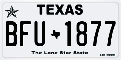 TX license plate BFU1877