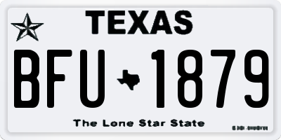 TX license plate BFU1879
