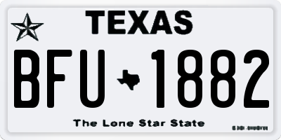 TX license plate BFU1882