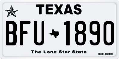 TX license plate BFU1890