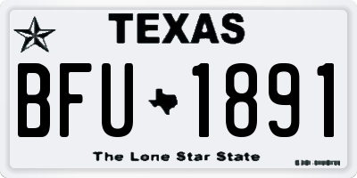 TX license plate BFU1891
