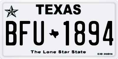 TX license plate BFU1894