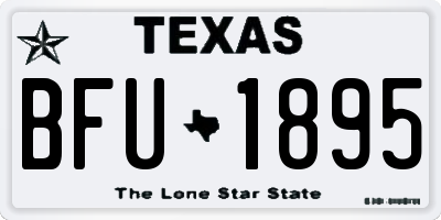 TX license plate BFU1895