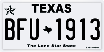 TX license plate BFU1913